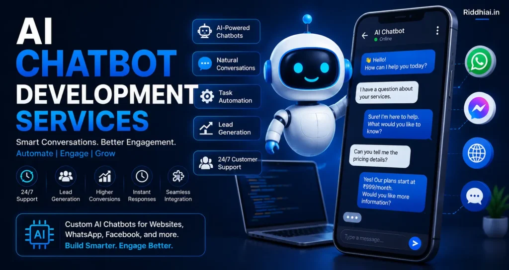 AI Chatbot Development services Riddhiai